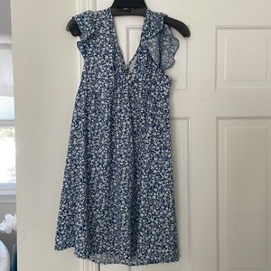 SHEIN Ruffle Armhole Ditsy Floral Dress